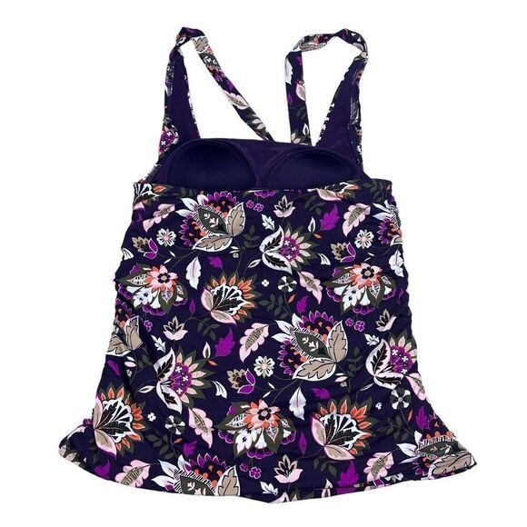 Lands' End Square Neck Halter Tankini Top Size 8 - Picture 2 of 7